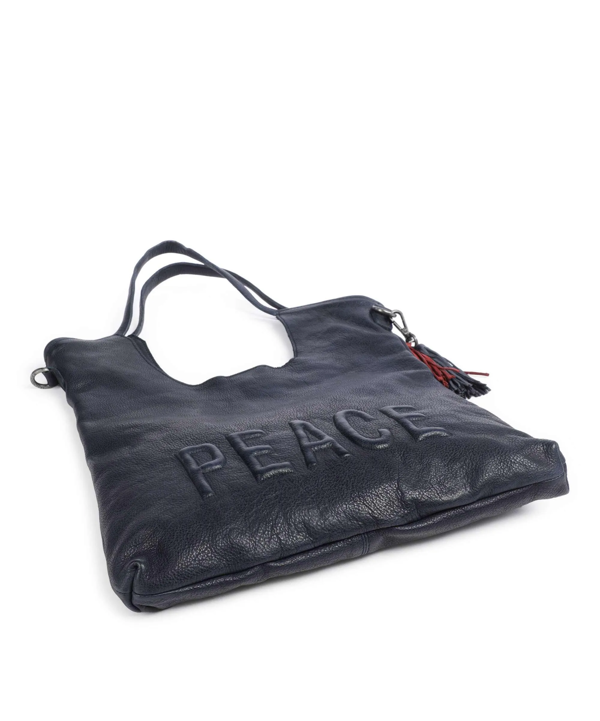  Taschendieb Wien Versöhnungsstraße 2 Borsa hobo pelle di vacchetta grana blu scuro  