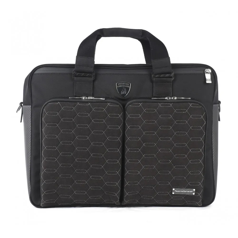 TecknoMonster - Automobili Lamborghini - Borsa Surcloud in Fibra di Carbonio e Alcantara® - Black Carpet Collection