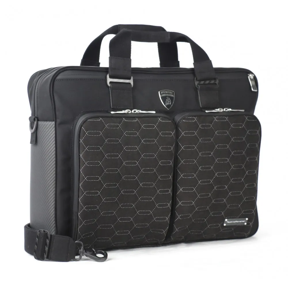 TecknoMonster - Automobili Lamborghini - Borsa Surcloud in Fibra di Carbonio e Alcantara® - Black Carpet Collection