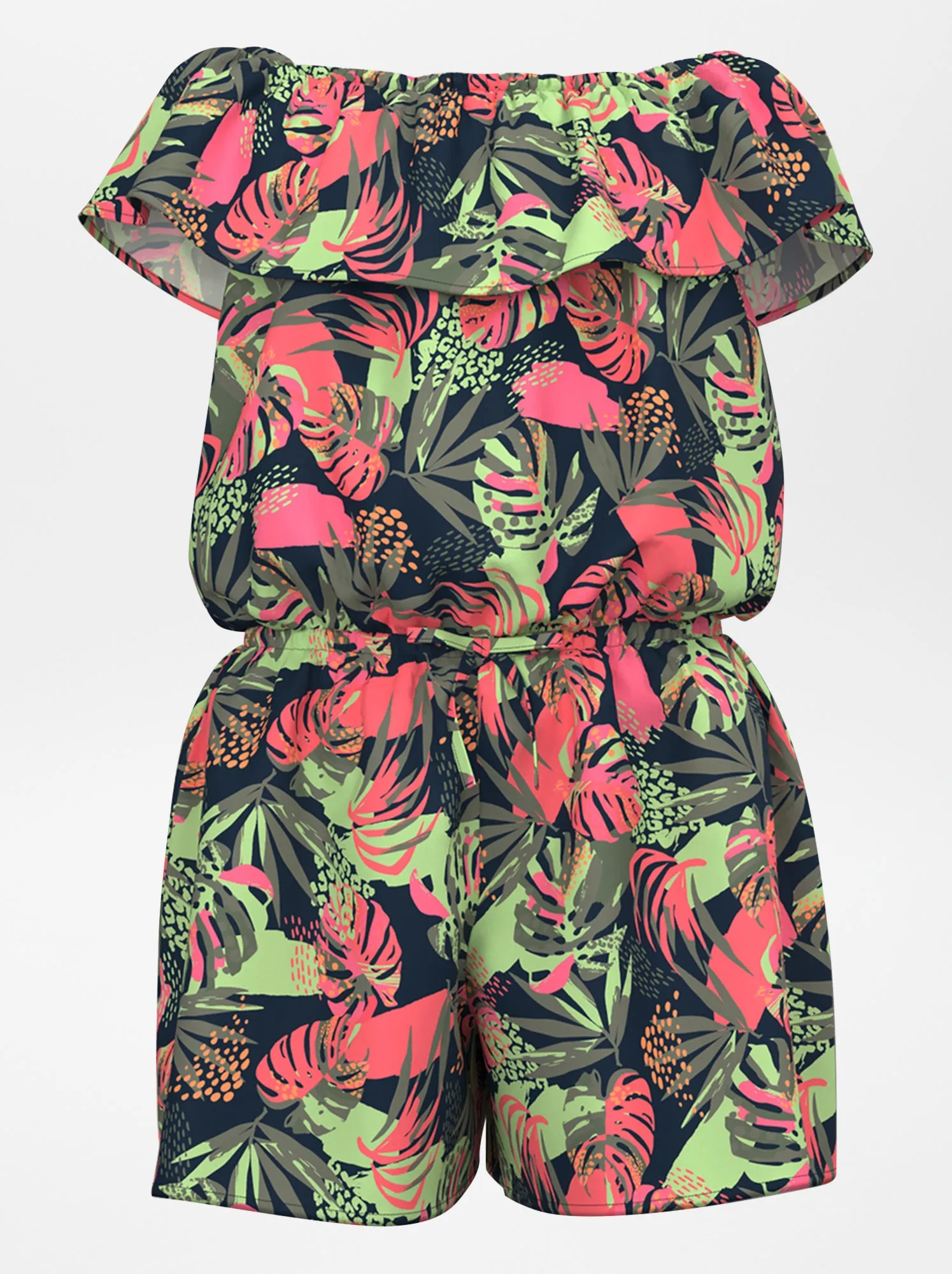 Tuta corta scollo bardot 'NAME IT' - BLU