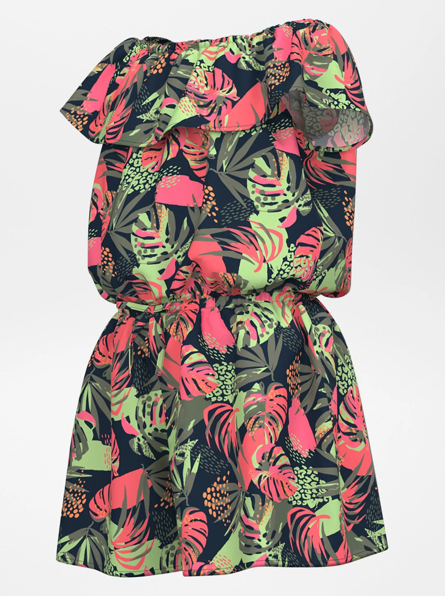 Tuta corta scollo bardot 'NAME IT' - BLU