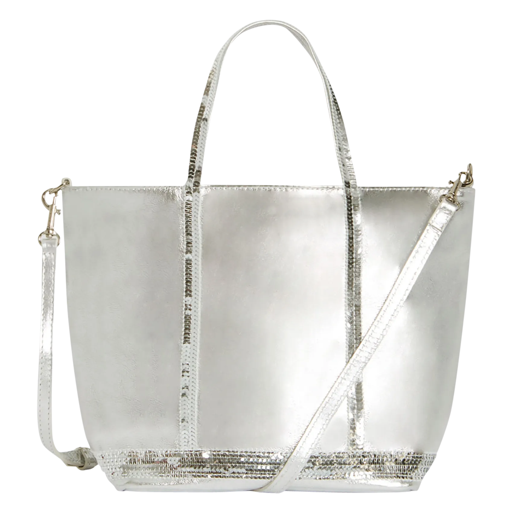 VANESSA BRUNO   CABAS S  - Cabas S bandoulière en cuir | Grigio