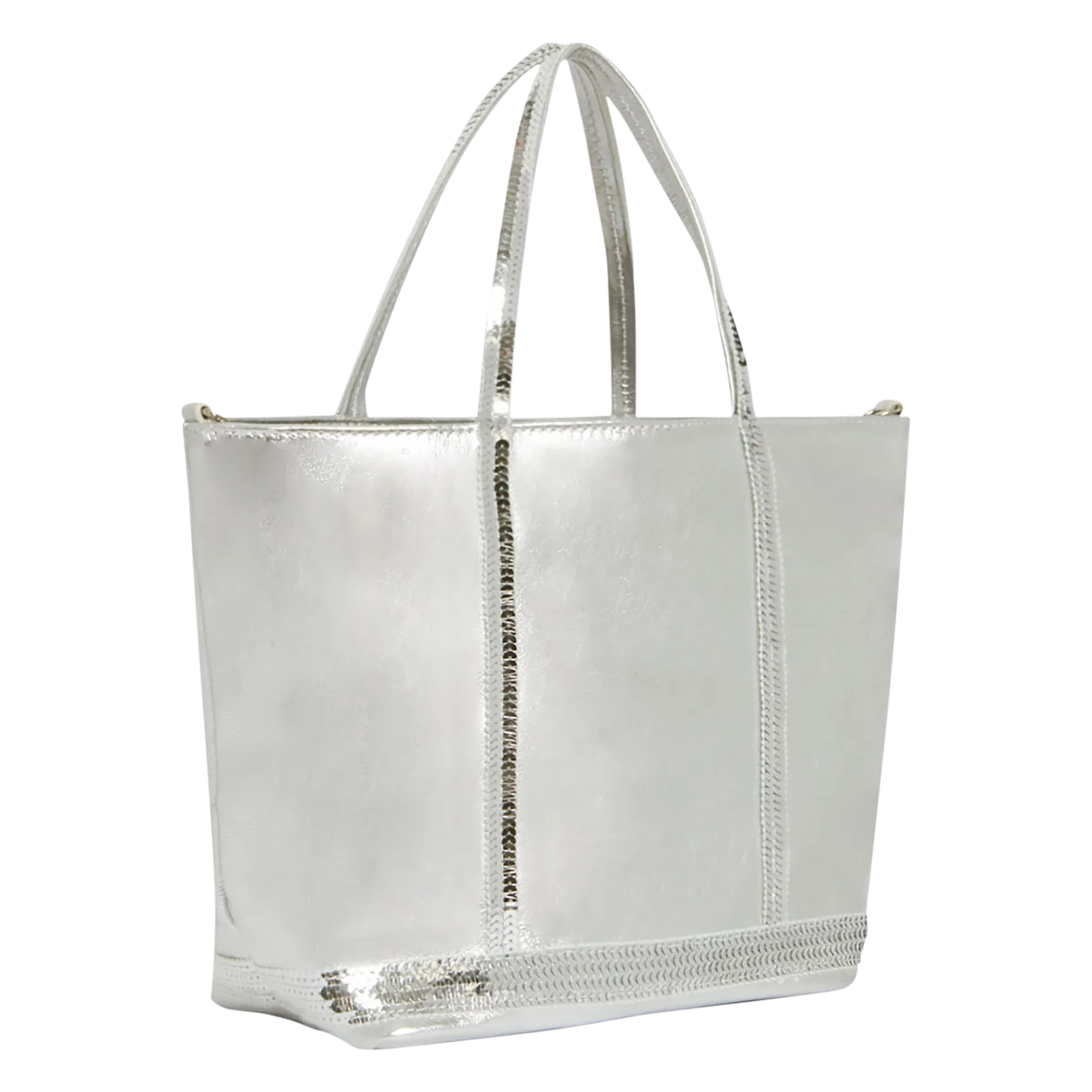  VANESSA BRUNO   CABAS S  - Cabas S bandoulière en cuir | Grigio