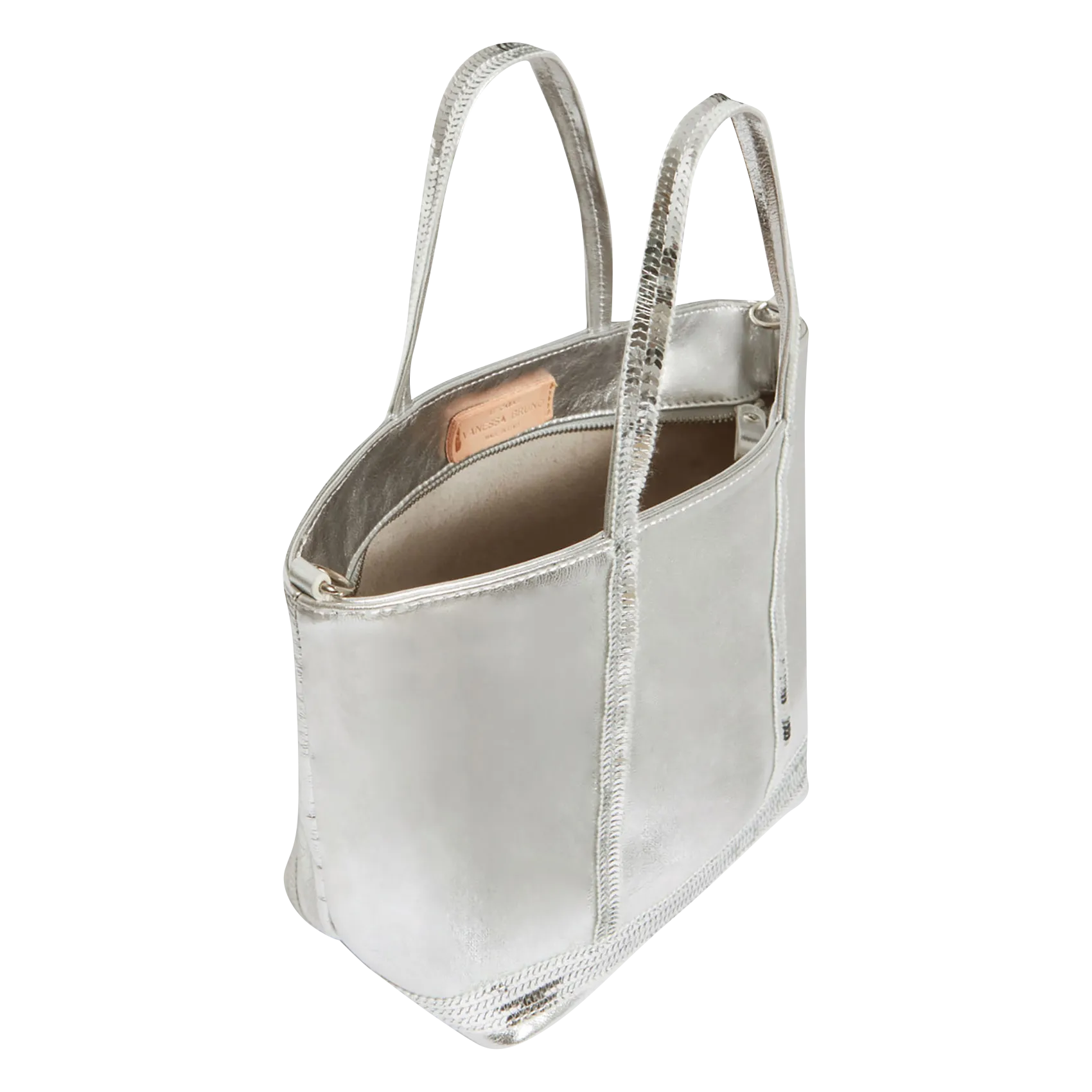 VANESSA BRUNO   CABAS S  - Cabas S bandoulière en cuir | Grigio