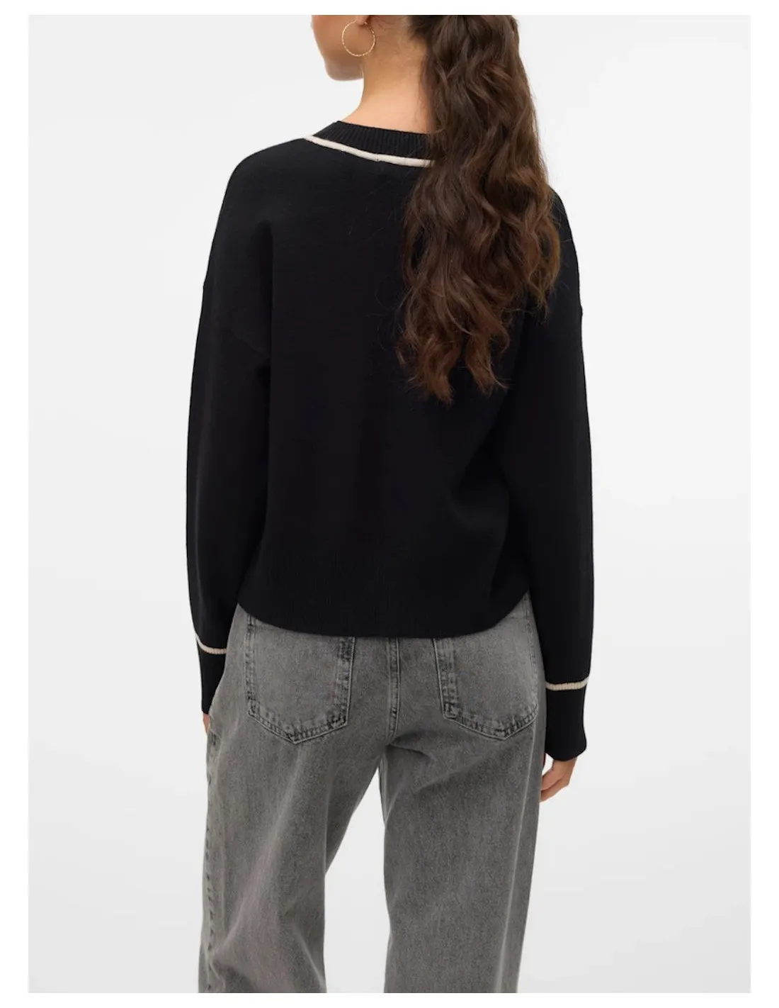 VERO MODA SABA LS O-NECK CONTRAST PULLOVER LCS
