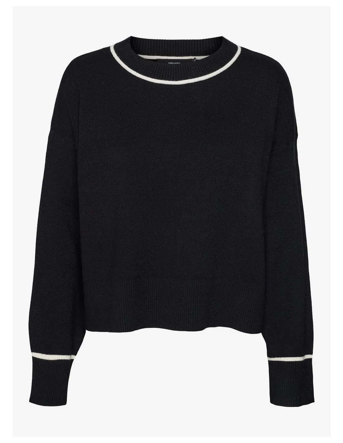 VERO MODA SABA LS O-NECK CONTRAST PULLOVER LCS
