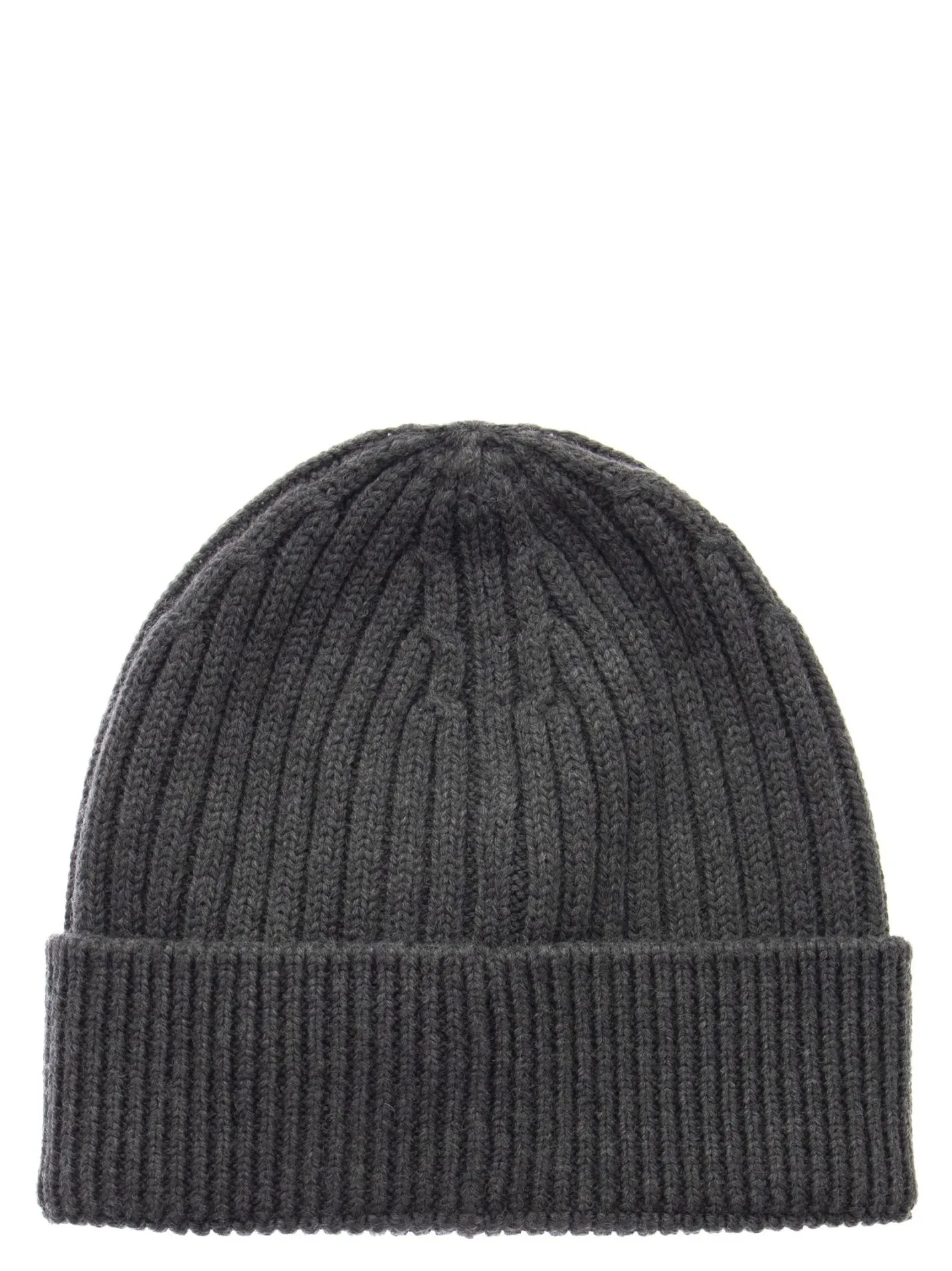 Wool Rib-Knit Beanie